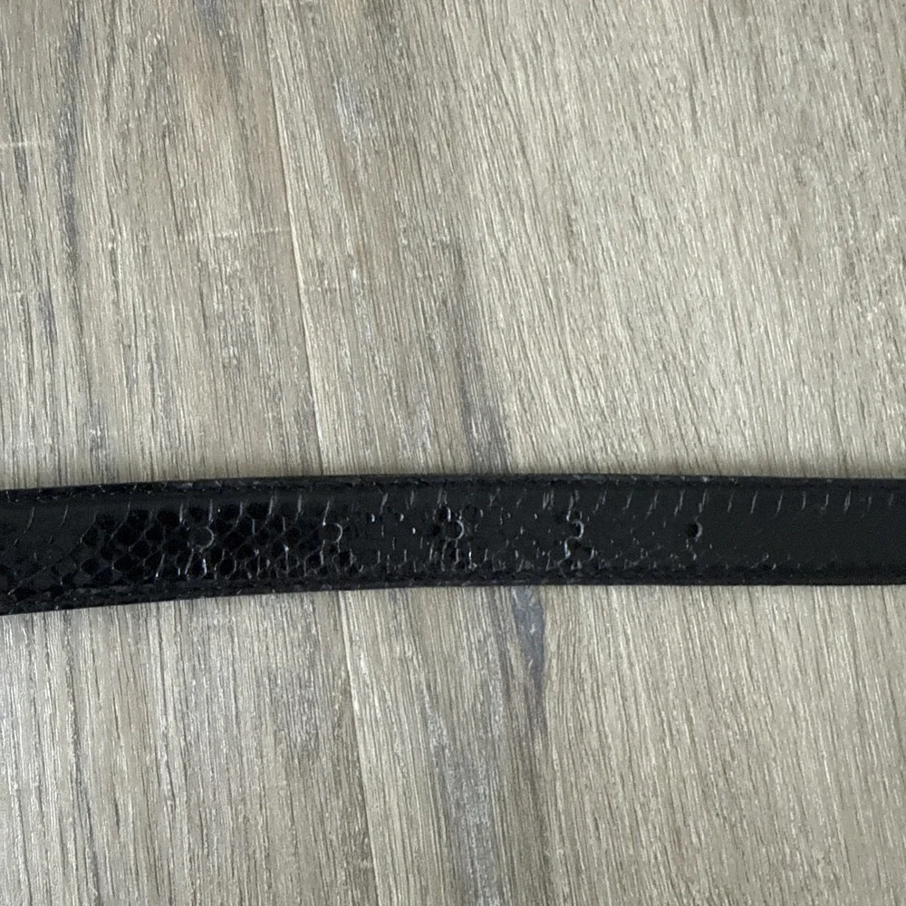 Men's Black Genuine Snakeskin Belt With Brass Buckle 46